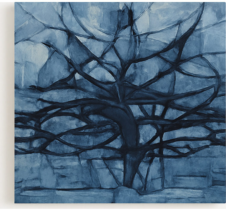 Wandbild Baum grautöne design - TenStickers