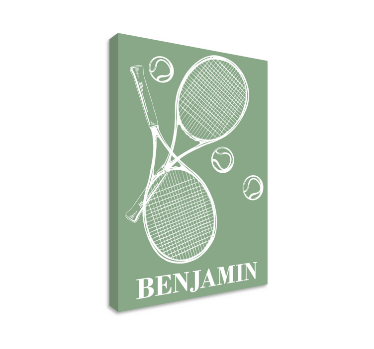 Leinwandbild Sport personalisiertes tennis-kunstwerk - TenStickers