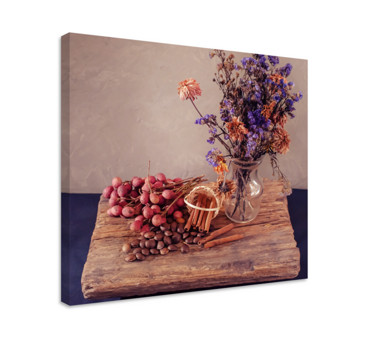 Leinwandbild Obst Bodegones jarras con flores - TenStickers