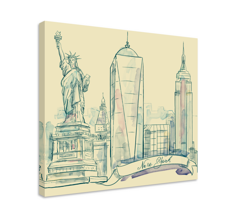 Leinwandbild new yorker skyline - TenStickers