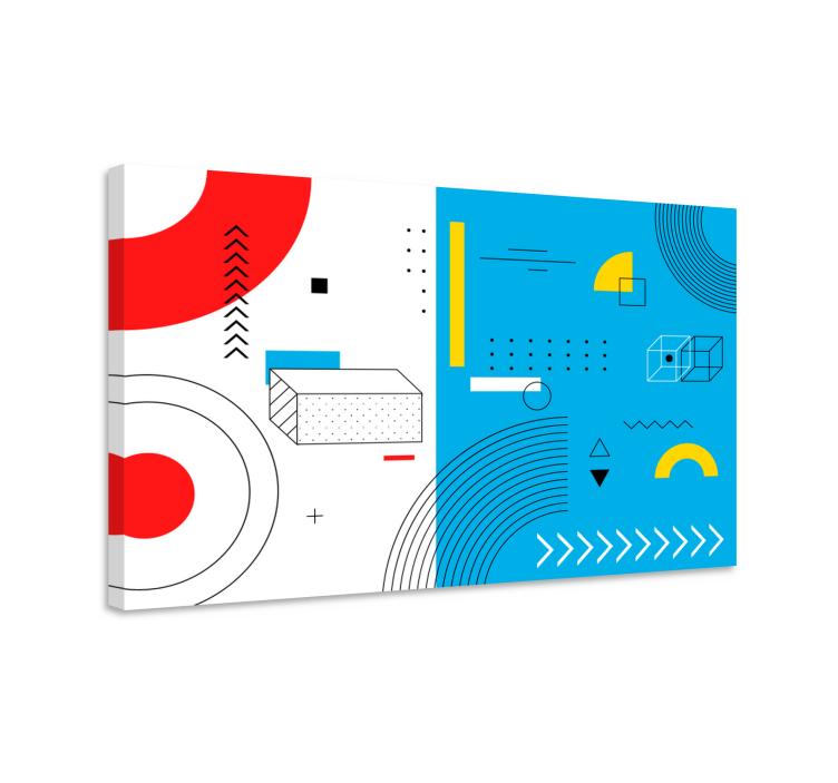 Geometrische wandbilder mit geometrischen formen - TenStickers