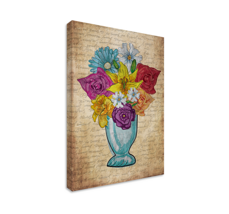 Leinwandbild vase der blumen - TenStickers