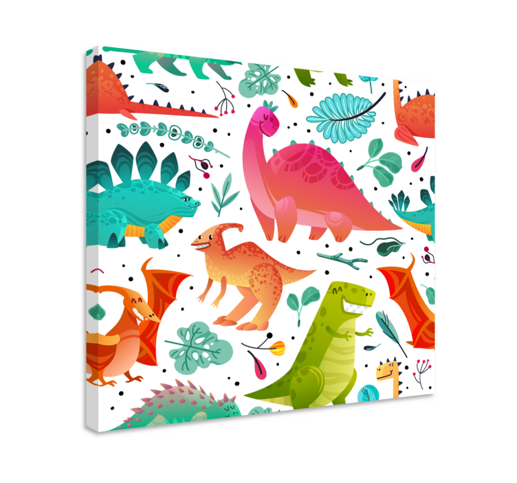 Dinosaurier wandbild buntes dinosaurier abenteuer - TenStickers