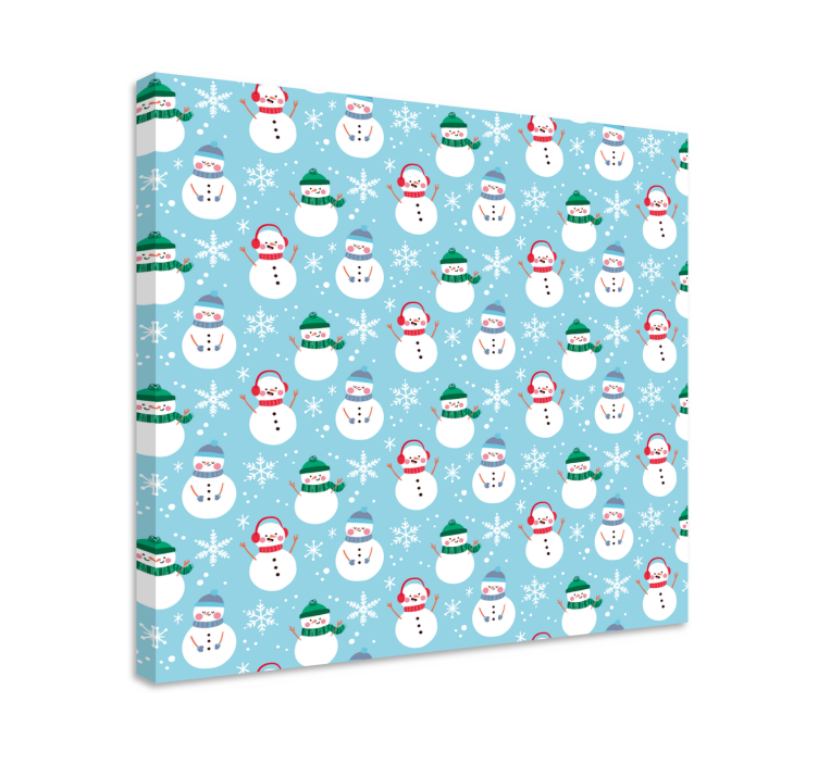 3d leinwandbild schneemann muster - TenStickers