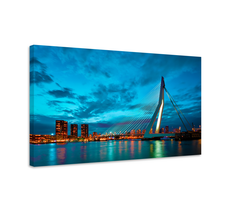 Leinwandbild rotterdam skyline ansicht - TenStickers