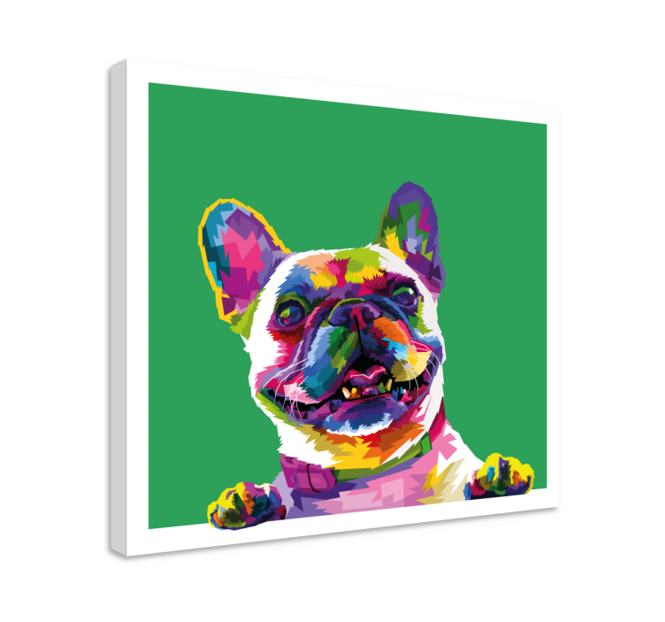 Wandbilder Hunde Regenbogen der französischen bulldogge - TenStickers