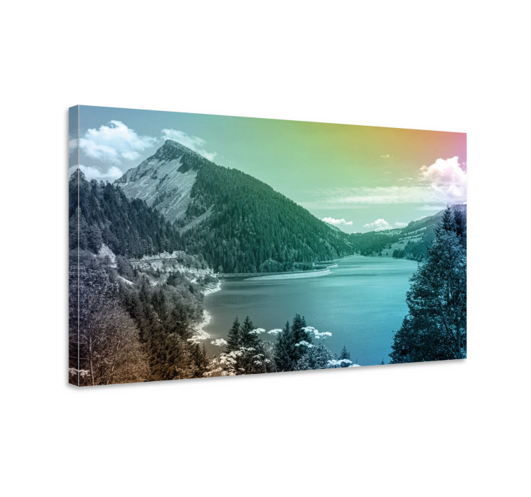 Wandbilder landschaft gebirgssee aussicht - TenStickers