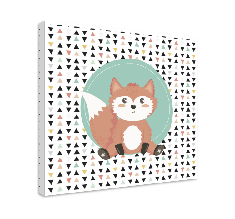 Wandbild tier niedlicher fuchs charakter - TenStickers