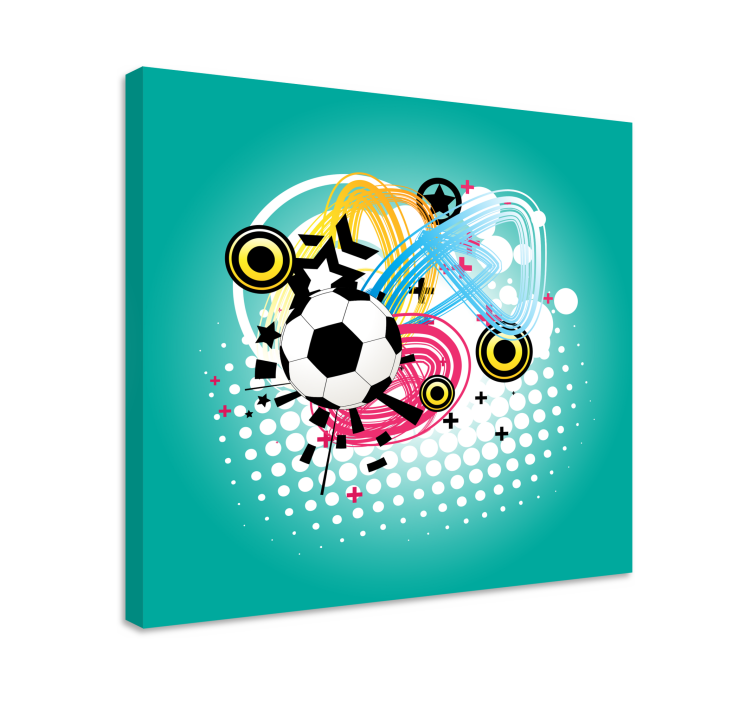 Leinwandbild sport fußball ball aktion - TenStickers