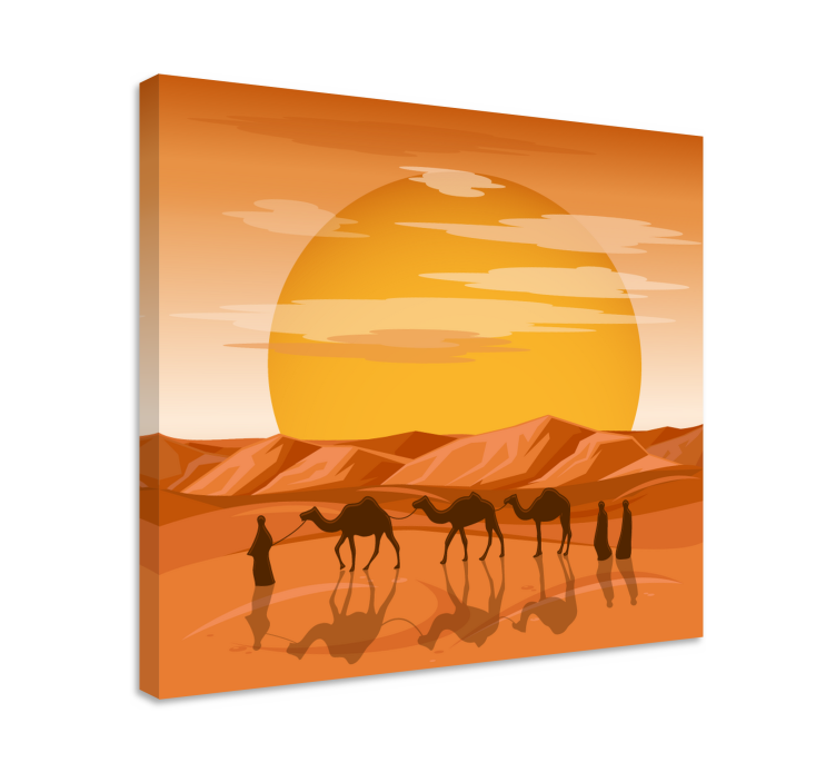 Wandbilder landschaft wüsten sonnenuntergang reise - TenStickers