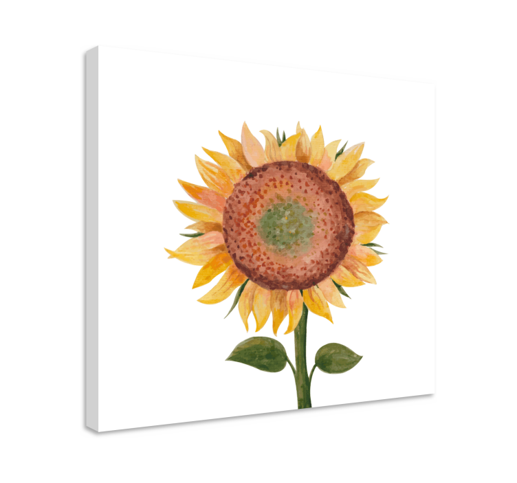 Leinwandbild sonnenblumenillustration - TenStickers