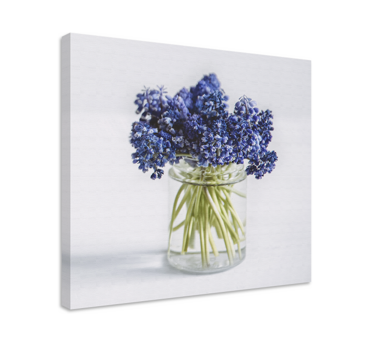 Leinwandbild blumenstrauß in blau - TenStickers