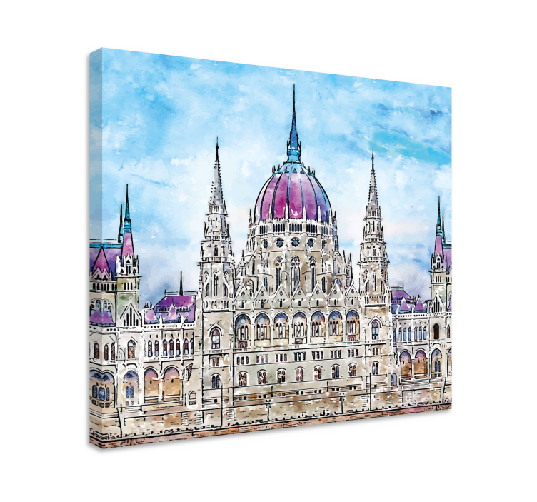 Leinwandbild Budapester parlament - TenStickers