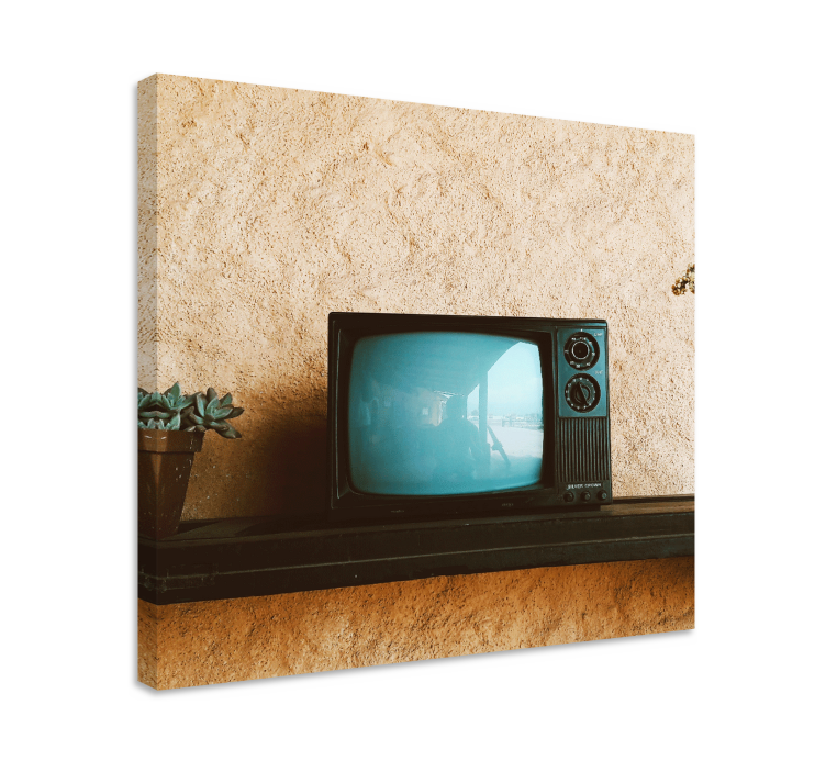 Wandbilder vintage retro fernseher anzeige - TenStickers