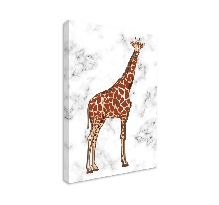 Wandbild tier giraffe steht hoch - TenStickers