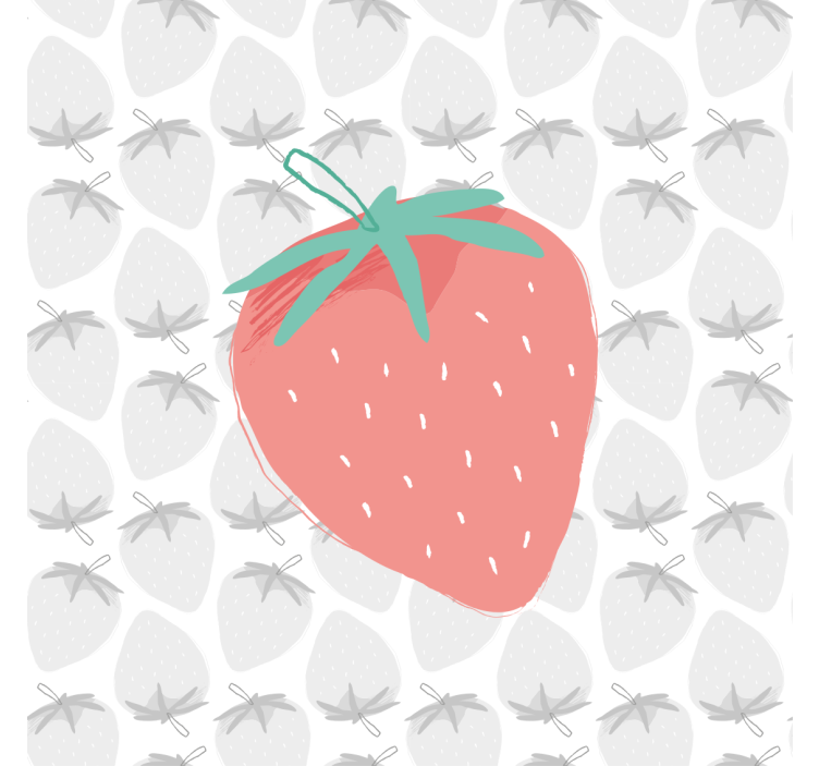Leinwandbild obst erdbeerillustration - TenStickers
