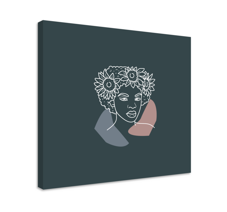 Leinwandbild mit aufwendigem botanischen porträt - TenStickers