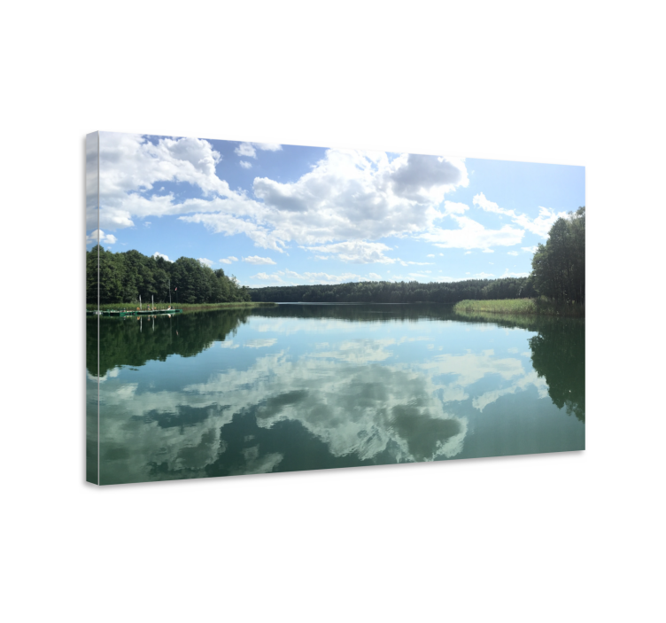 Wandbilder landschaft mit reflektierender seesicht - TenStickers