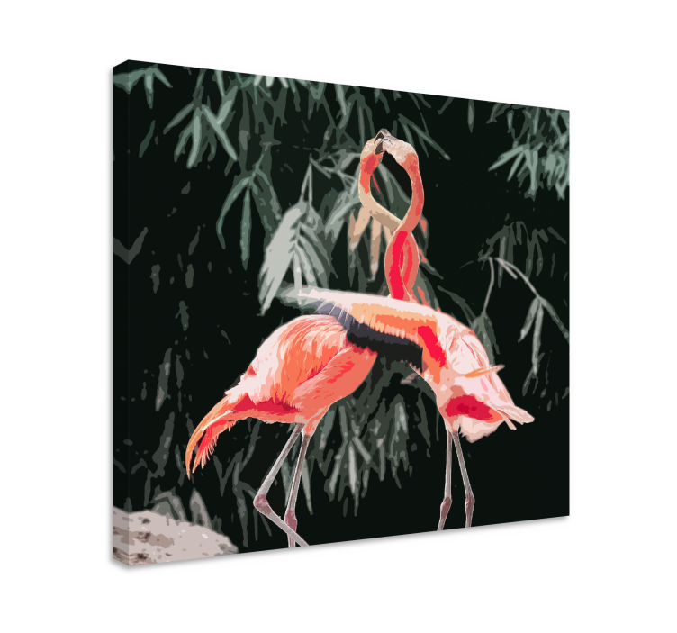 Wandbilder hunde und flamingopaar - TenStickers
