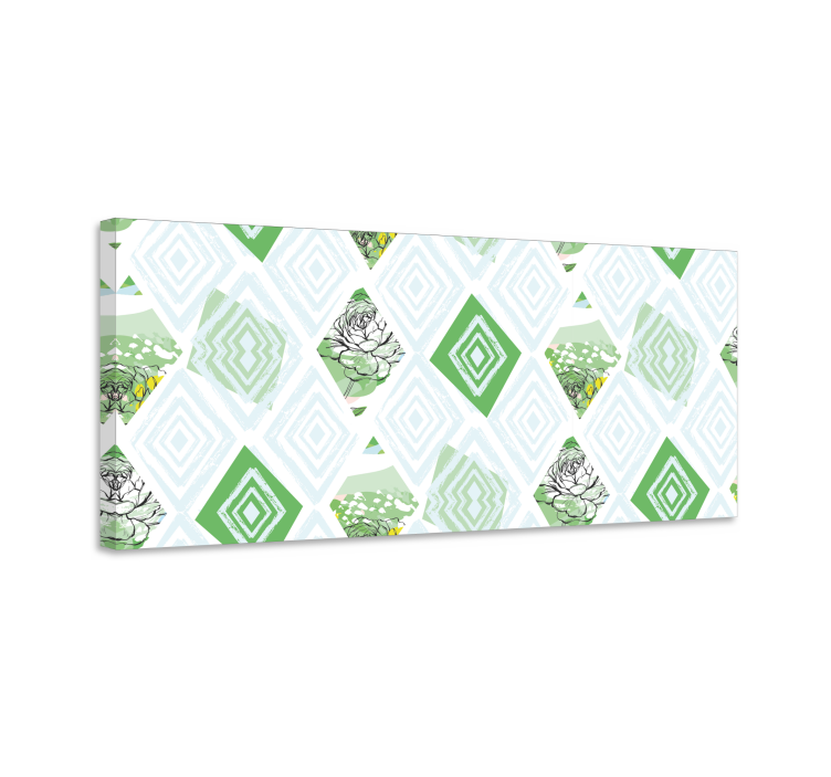 Leinwandbild geometrisches sukkulentenmuster - TenStickers