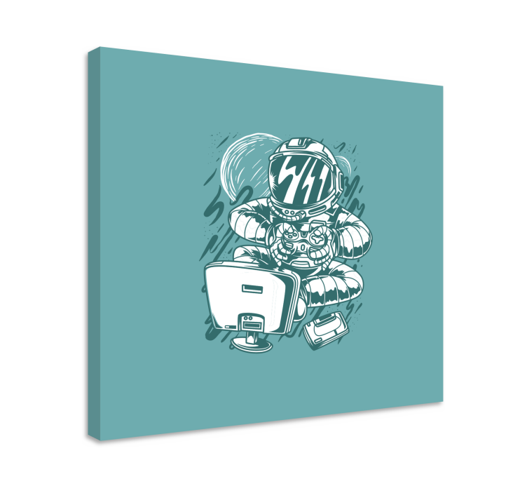 Wandbild gaming astronauten spielspaß - TenStickers