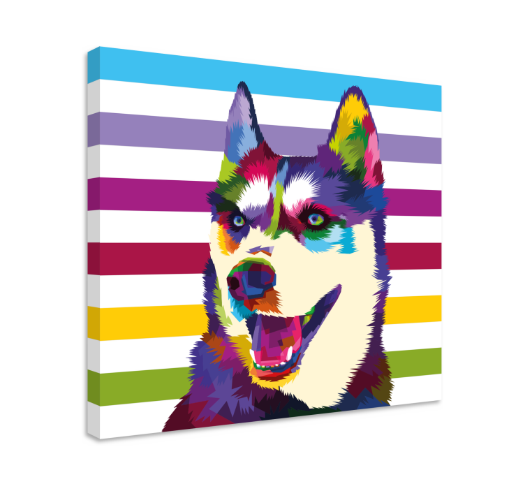 Wandbilder modern Hundegesicht bunte pop-art - TenStickers