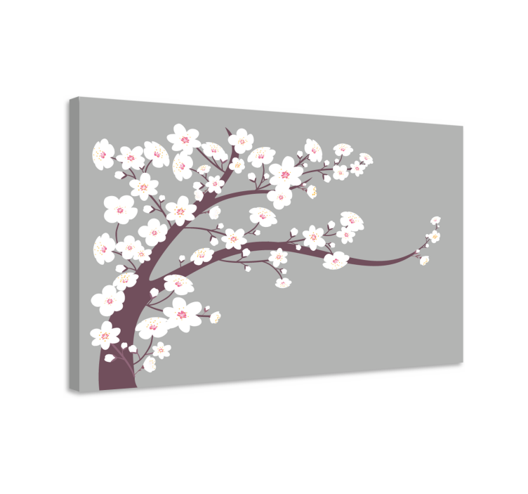 Leinwandbild sakura-blütenzweig - TenStickers