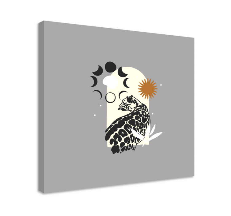 Wandbild elefant jaguar und himmlische elemente - TenStickers