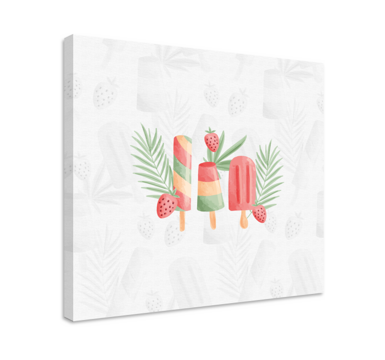 Leinwandbild obst gefrorene fruchtleckereien - TenStickers