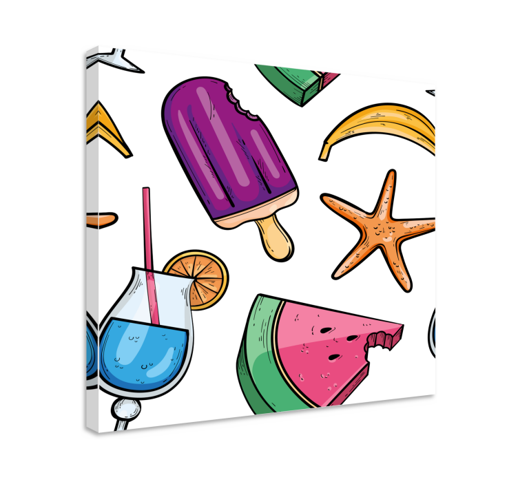 Leinwandbild obst fruchtinspirierte sommerleckereien - TenStickers
