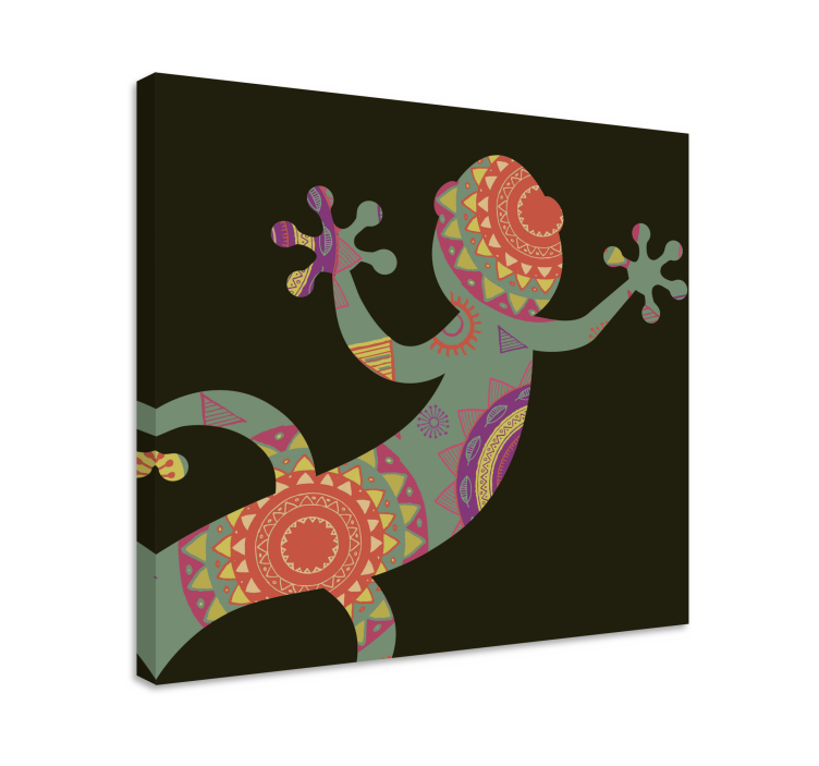 Wandbild Tier geometrische reptilienillustration - TenStickers