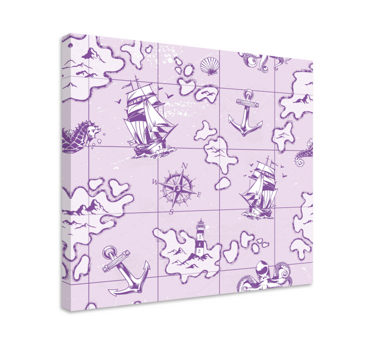 Leinwandbild meer vintage nautischer kompass - TenStickers