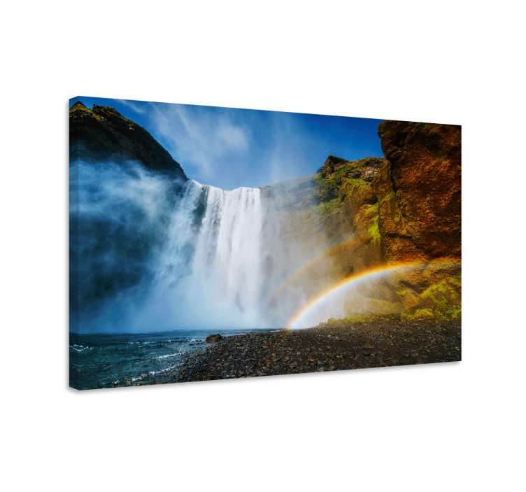 Wandbilder Landschaft Wasserfall mit regenbogen - TenStickers