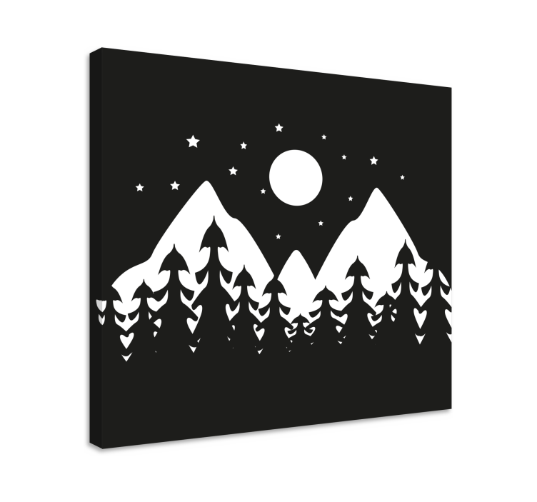 Wandbilder landschaft bergwaldszene - TenStickers