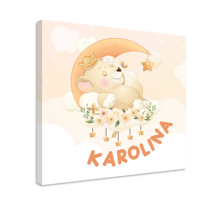 Leinwandbild Babys schläfriger bär träumt - TenStickers