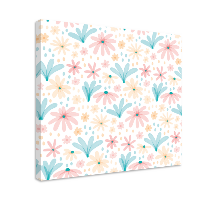 Leinwandbild mit floralen motiven - TenStickers