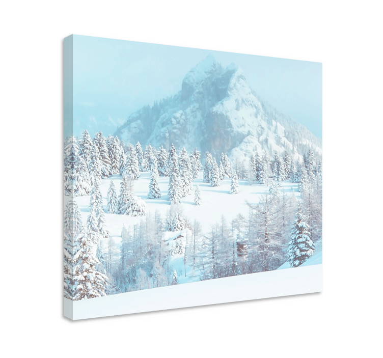Wandbilder landschaft schneebedeckte bergansicht - TenStickers
