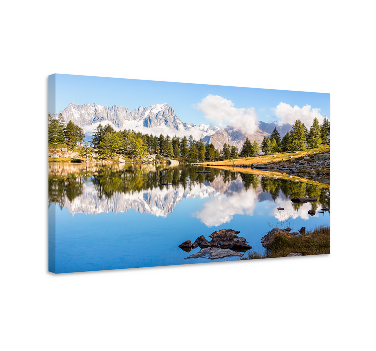 Wandbilder landschaft bergreflexion panorama - TenStickers