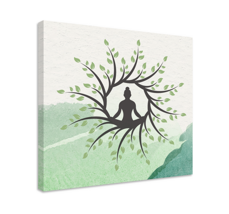 Buddha bilder leinwand meditierende buddha silhouette - TenStickers