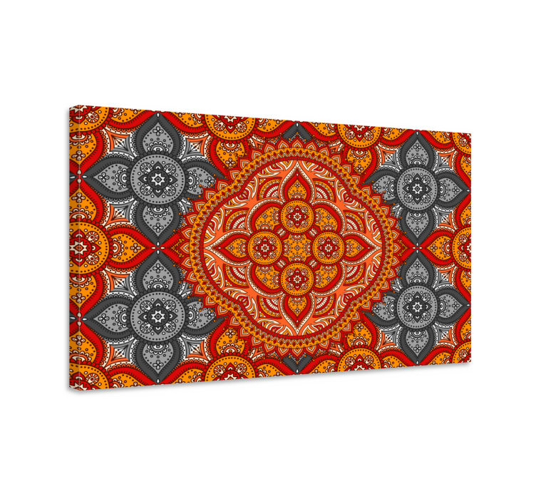 Mandala wandbilder mit filigranem blumenmuster - TenStickers
