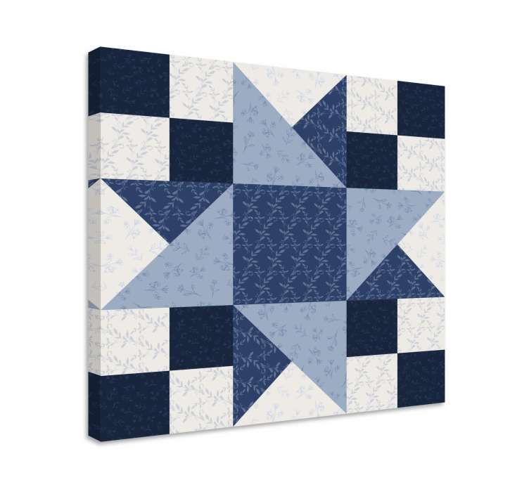 Leinwandbild ornament stern patchwork design - TenStickers