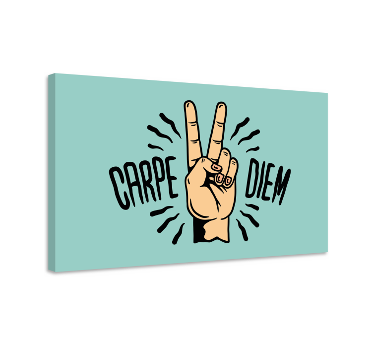 Wandbilder Motivation Carpe diem peace hand motiv - TenStickers