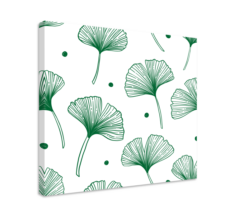 Leinwandbild ginkgo blatt illustration - TenStickers