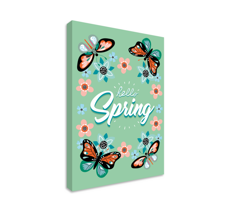 Wandbild Wohnzimmer hallo frühling - TenStickers