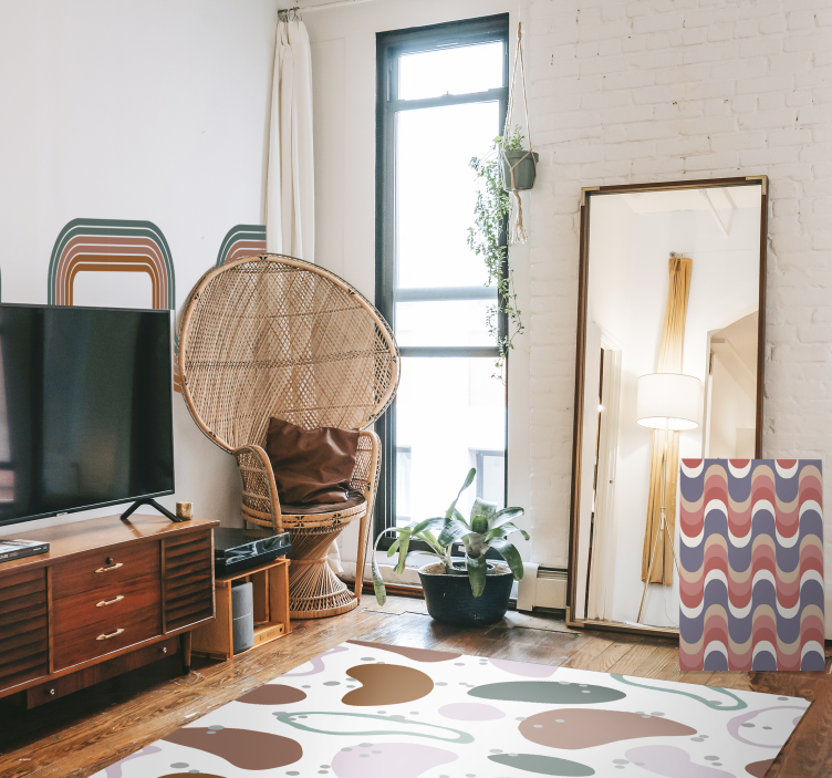 Geometrische Wandbilder wellenmuster-design - TenStickers