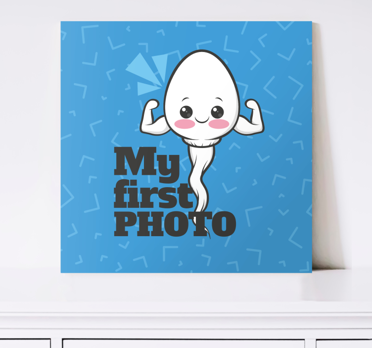 Leinwandbild babys mein erstes foto - TenStickers