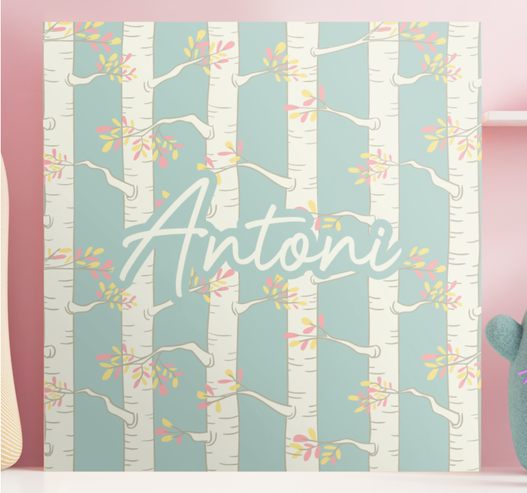 Leinwandbild birkenbaumblüten - TenStickers