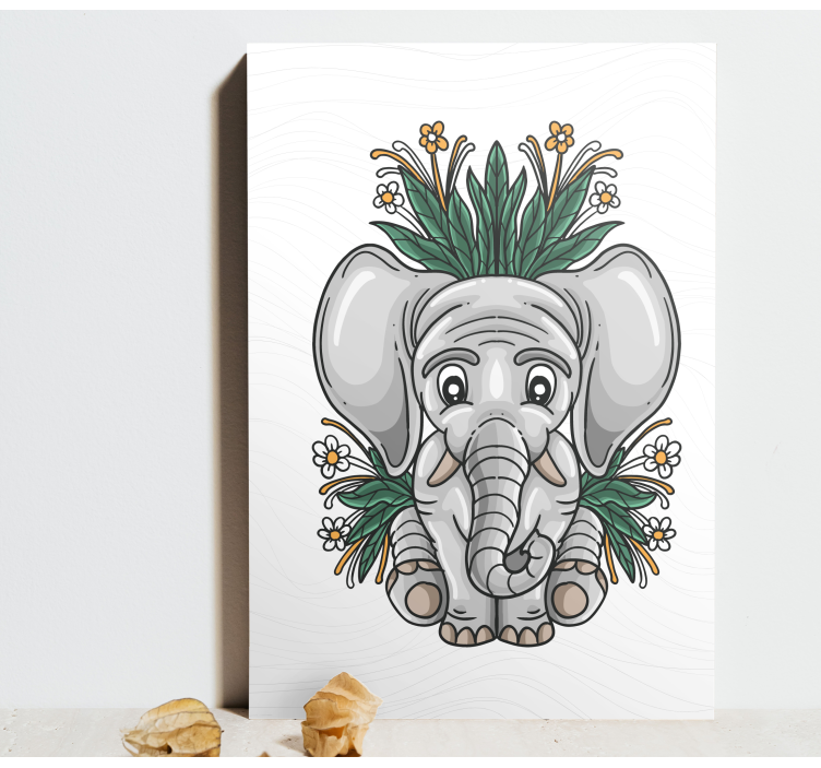 Wandbild Elefant verspieltes elefanten-design - TenStickers