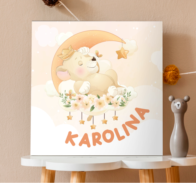 Leinwandbild Babys schläfriger bär träumt - TenStickers