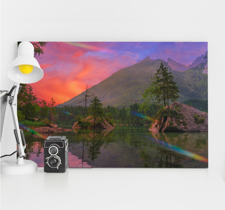 Wandbilder Landschaft See im morgengrauen - TenStickers